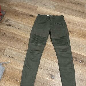 Olive green moto skinny jean Mossimo 4